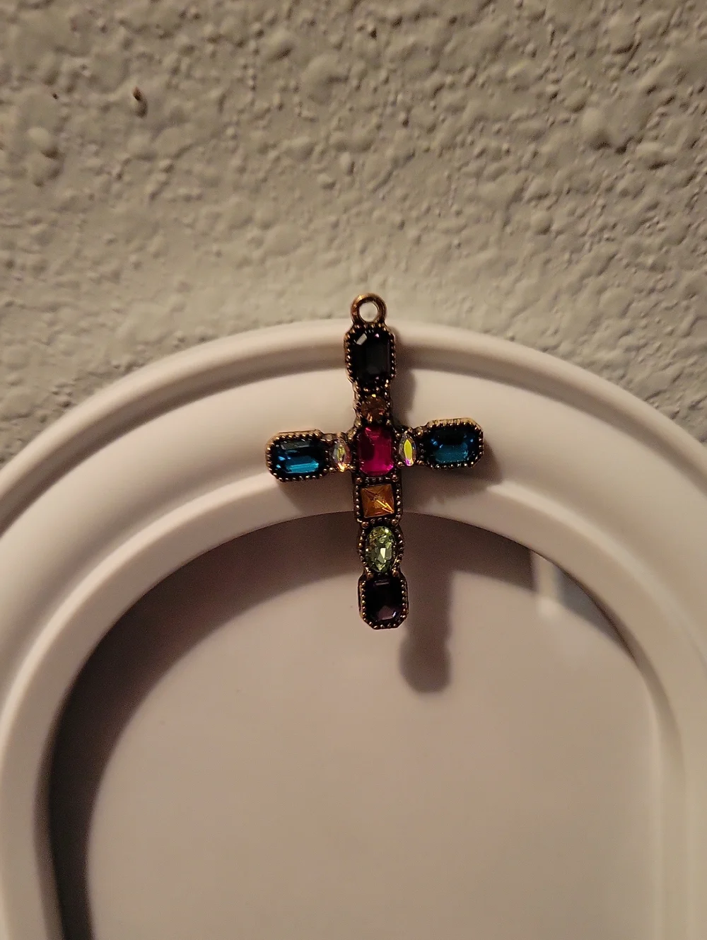 ✝️ gem cross frame ✝️